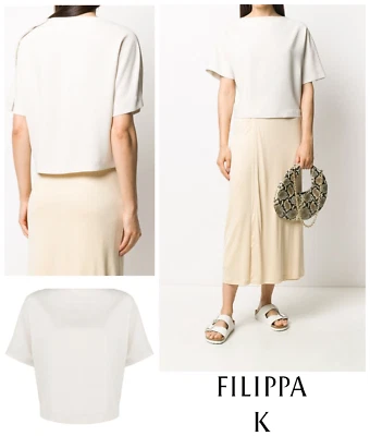 Filippa K Top Blouse Size UK 12 Diane Dolman Sleeve Loose Fit Luxury -  Ivory - Image 1 of 4