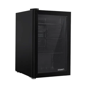 Devanti 70L Bar Fridge Glass Door Mini Counter Top Freezer Fridges Bottle Cooler - Picture 1 of 9