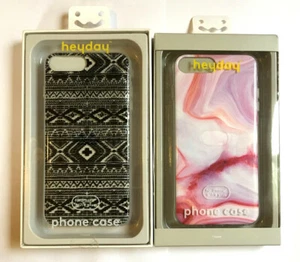 heyday Apple iPhone 6, 7, & 8 PLUS Printed Case Black Pink Marble - Picture 1 of 4