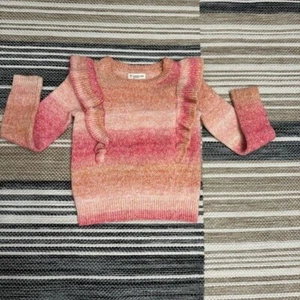 Tucker + Tate Ombre Long Sleeve Ruffled Pull Over Sweater Multicolor Size 5 - Picture 1 of 9