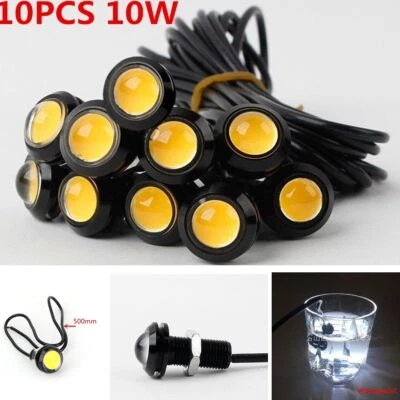 10 piezas Eagle Eye COB LED coche automático funcionamiento diurno DRL luz trasera/cabeza respaldo ámbar Foto 1 de 4