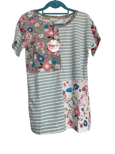 Hayden Top Girls Size 14 Multicolor Floral Patchwork Short Sleeve T-Shirt NWT - Picture 1 of 7