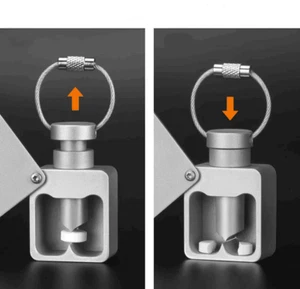 Mini Keychain Pill Separator Double Blade Cutter Portable Pill Slicer EDC Tool - Picture 1 of 6