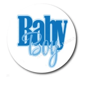 Baby BOY Baby Shower Favors Scrapbook Stickers Envelope Baby Seals Labels - Picture 1 of 1