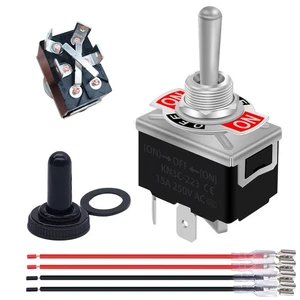 Interruptor momentáneo de polaridad inversa 12V 30A control del motor RV Jack Switch DPDT 4 Pi - Imagen 1 de 6