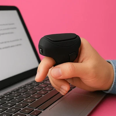 Finger Mouse, 2.4ghz Handheld Ergonomic Trackball Mouse easy to use - Image 1 of 4