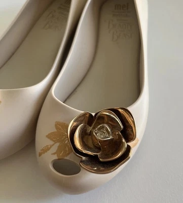 ZAPATOS PLANOS BALLET MELISSA x Disney Beige DISNEY BEAUTY & THE BEAST BELLE Talla 4 Foto 1 de 4