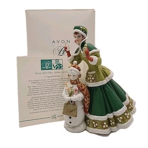 Figurina grande AVON 2003 Premio Mrs. Albee President’s Club 2003-2004 Pupazzo di neve - Foto 1 di 13