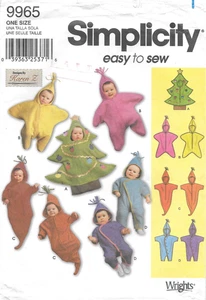 Uncut Simplicity Pattern 9965 Babies Fleece Buntings In One Size Up To 6 Months - Picture 1 of 2