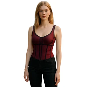 Honeylove Boldness Tank Fig Color Black Trims Size Medium NWT 360° Compression - Picture 1 of 9