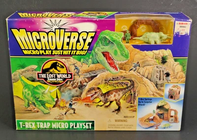 Lost World Jurassic Park Microverse T-Rex Trap Juego Kenner Triceratops 1997 Foto 1 de 4