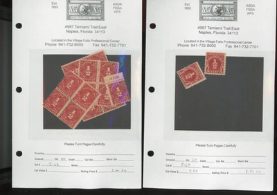 US stamp postage due  bob dealer stock  j68-j77  SCV $692    (mb33 - Image 1 of 4