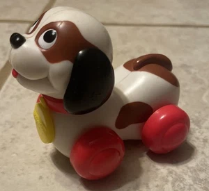 Vintage Kleinkind McDonalds Spielzeug Fisher Price 1996 Welpe Hund Schubrolle Spielzeug - Bild 1 von 13