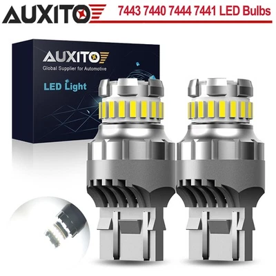 AUXITO 7443 7440 LED Back Up Reverse Light Parking Bulbs 6500K White Canbus A+ - Image 1 of 4