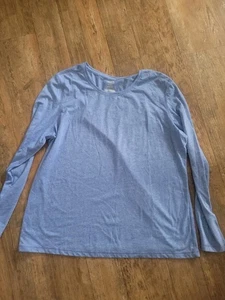 Damen Danskin Now blau Langarm halb tailliert Shirt Größe 2x - Bild 1 von 3