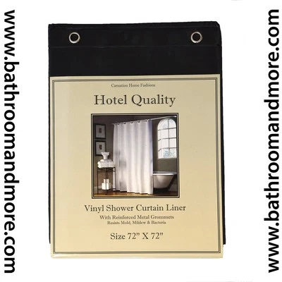 Heavy Weight Hotel Quality 8-gauge Vinyl  Shower Liner: 72" x 72" 4 Colors - Image 1 of 4