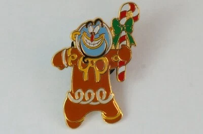 Prendedor Premio Juego Tokyo Disney Resort Transform Genie Navidad Pan de Jengibre Aladdin Foto 1 de 2