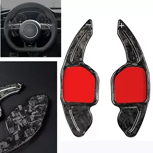 2x Paleta de cambio interior de fibra de carbono forjada apta para Audi A4L A6L - Imagen 1 de 7