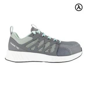 REEBOK FUSION FLEXWEAVE™ WORK WOMEN'S ATHLETIC SHOE GREY/MINT GREEN BOOTS RB316 - Picture 1 of 5