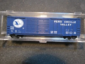 N - Roundhouse - 50' Ribbed D/D Boxcar, Pend Oreille Valley LN M-M cpl - Picture 1 of 2
