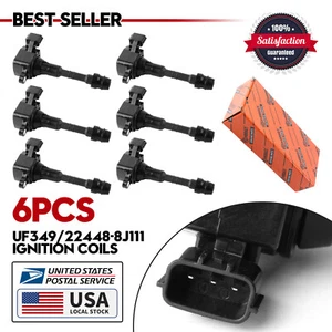 Set of 6 Genuine Ignition Coil For Nissan Frontier Pathfinder Maxima 22448-8J115 - Picture 1 of 14