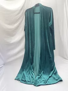 Women’s Green Velour 1XL House Coat,Duster,Robe WD2149 - Picture 1 of 13