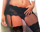 Suspender Belt With Attached Thong Red Black White S,M,L New Great Gift