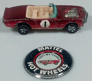 1969 Hot Wheels Redline Red Light-My-Firebird Fair Cond W/Button Badge (Hk) - Bild 1 von 12