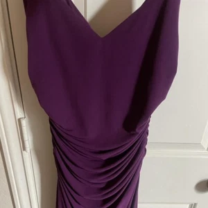 Dark Purple 90s-2000s Simple Fitted Midi dress  - Picture 1 of 7