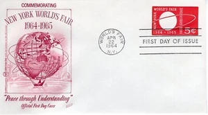 US FDC #U546 Fleetwood 1964 New York World's Fair Exposition ST3352 - Picture 1 of 3