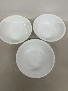 3 Vintage Corelle Livingware 10-Ounce Dessert Bowl Winter Frost White - Picture 1 of 3