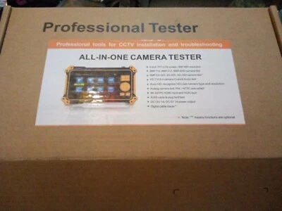 5” 8MP HD CCTV Camera Tester AHD TVI CVI Analog Security HDMI VGA LCD PoE PTZ US - Image 1 of 3