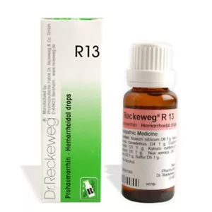 Dr. Reckeweg Deutschland R13 Tropfen Homöopathische Medizin gegen Stapel Hämorrhoiden Riss - Bild 1 von 3
