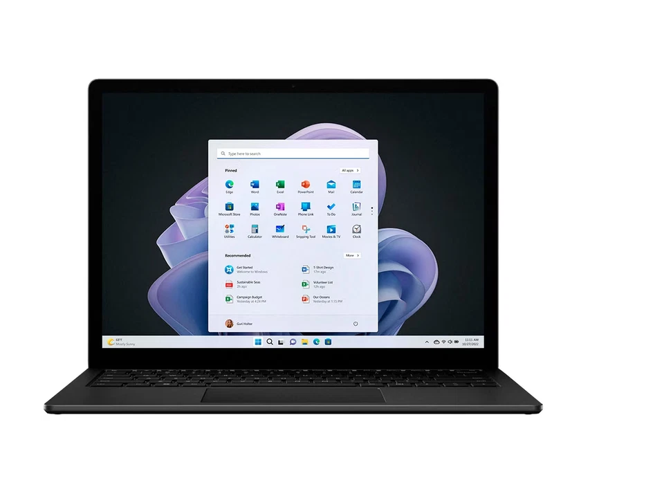 Microsoft Surface Laptop 5  13.5-in Touch 12th Gen i5 8GB 512GB SSD Matte Black - Image 1 of 1