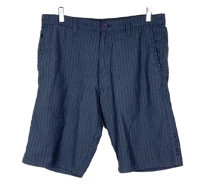 RIP CURL Bermuda Shorts Men's Dark Blue Grey Pinstripes 4 Pockets Size 32 - Picture 1 of 11
