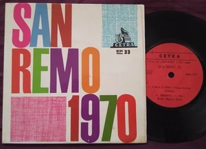SAN REMO FESTIVAL 1970 ISRAEL ONLY 7" EP SERGIO ENDRIGO RIZZI VILLANI VILLA EX - Picture 1 of 1