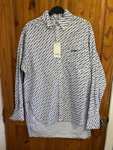 Camicia Vetements oversize manica lunga monogramma Taglia S nuova con etichetta