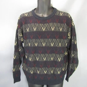 Maglione maglia aperta Jantzen vintage uomo taglia L pullover acrilico grande epoca anni 90 - Foto 1 di 10
