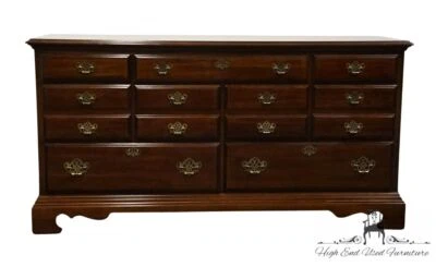 AMERICAN DREW Banded Mahogany Traditional Style 66" Double Dresser 21-130 - Image 1 of 4