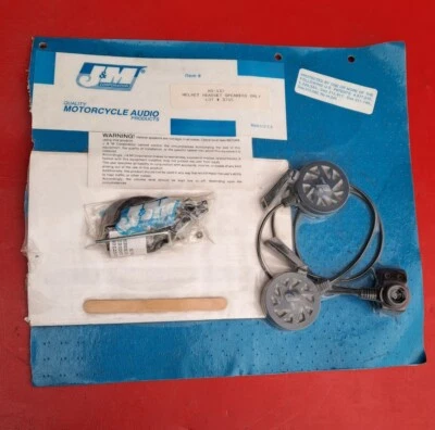 J&M Motorcycle Audio Products Helmet Headset Speakers HS-137 Lot 3705 Kit - Image 1 of 4