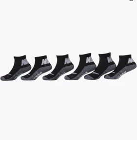 Nike Little Boys Cushioned Ankle Socks 6 Pack Black and Grey 5-7 years old - Picture 1 of 1