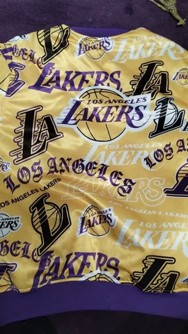 Pro Standard Los Angeles Lakers Yellow Varsity Jacket Men's Size Large Authentic Cover
