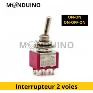 Interrupteur à levier MTS-202 / 203 6mm - 2 circuits 6 pins inverseur - 2 ou 3 p - Imagen 1 de 5