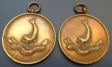 2 different SUBMARINE medal VENIO NON VIDEOR engraved H33 cross country football