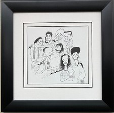 Al Hirschfeld "Great American Singers '83 " CUSTOM FRAMED ART Caricature  Music