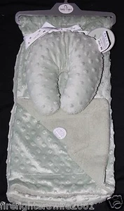 Dormir Apretado 2 Piezas Bebé Manta y Cabeza Soporte Almohada Verde Salvia Nuevo - Imagen 1 de 4