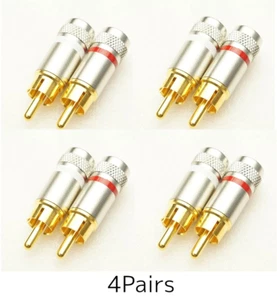 MOGAMI 7551 RCA Pair Plug (Red White 1 piece each) New from Japan 4Pairs - Picture 1 of 3