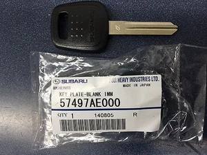 SUBARU Genuine OEM KEY PLATE BLANK MASTER 57497AE000 Forester Sti 2005-2008 - Picture 1 of 1
