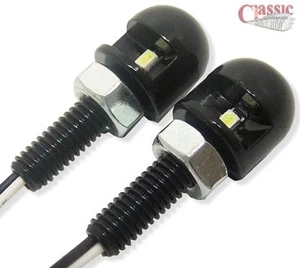 Domed Motorcycle License plate Screw Lights LED M6 - Picture 1 of 1
