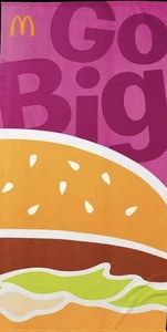 McDonald's 2025 Big Mac And Ice Cream Cone Beach Towels - Picture 1 of 6